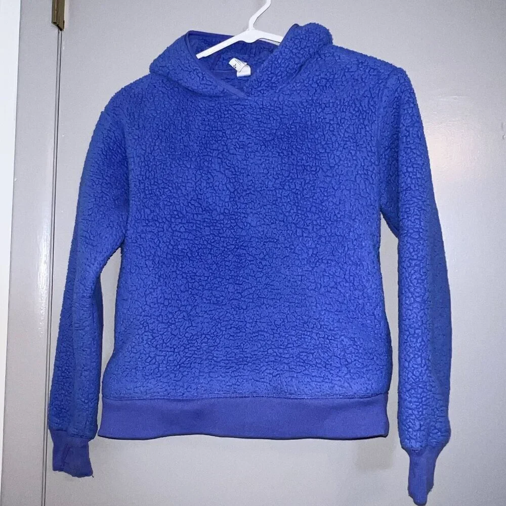 Athleta Girl's So Snug Sherpa Hoodie Periewinkle Size L (12)